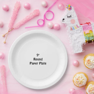 Ontwerp Je Eigen Aangepaste 9" Ronde Papieren Bord