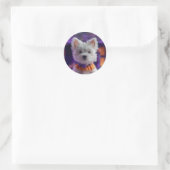 Ontwerp je eigen aangepaste fotostickers ronde sticker (Tas)