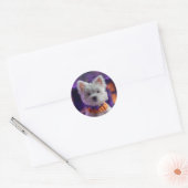 Ontwerp je eigen aangepaste fotostickers ronde sticker (Envelop)