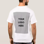 Ontwerp je eigen aangepaste heren T-shirt met logo (Achterkant)