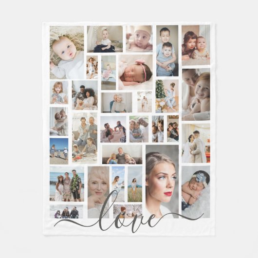 Ontwerp je eigen aangepaste liefde Gepersonaliseer Fleece Deken (Voorkant)