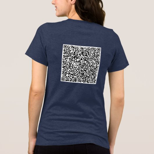 Ontwerp je eigen aangepaste QR-code grappig Tri-Blend Shirt (Achterkant)