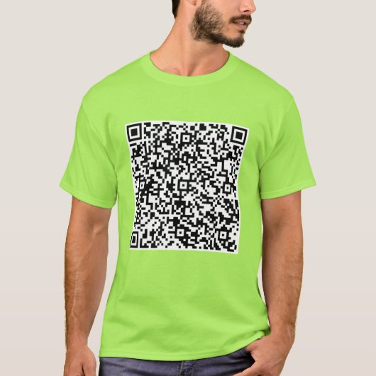 Ontwerp je eigen aangepaste QR-code T-shirt Grappi (Voorkant)