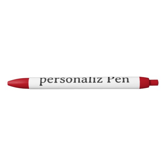 Ontwerp je eigen aangepaste Rode Zwarte Inkt Pen (Voorkant)