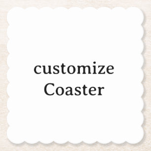 Ontwerp Je Eigen aangepaste Scalloped Square Kartonnen Onderzetters