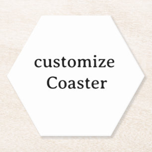 Ontwerp je eigen aangepaste zeshoek kartonnen onderzetters