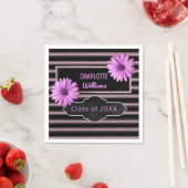 Ontwerp je eigen Afstuderen | Purple Flowers Strip Servet (Insitu)