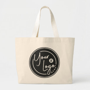 Ontwerp je eigen bedrijfslogo-ontwerp grote tote bag