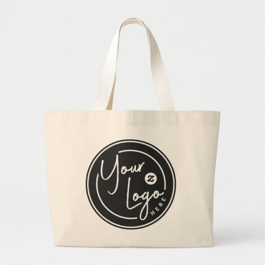 Ontwerp je eigen bedrijfslogo-ontwerp grote tote bag (Voorkant)
