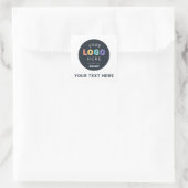 Ontwerp Je Eigen Bedrijfslogo Ontwerp Vierkante Sticker (Tas)