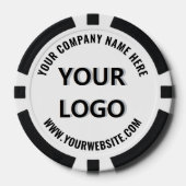 Ontwerp Je Eigen Bedrijfslogo Poker Chips Sjabloon (Voorkant)