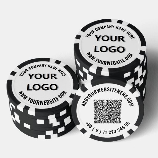 Ontwerp Je Eigen Bedrijfslogo Poker Chips Sjabloon (Opstapeling)