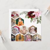 Ontwerp Je Eigen Bloemcollage met 10 Foto's Kaart (Voorkant / Achterkant in situ)