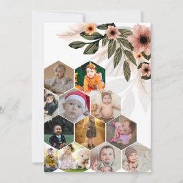 Ontwerp Je Eigen Bloemcollage met 12 Foto's Kaart