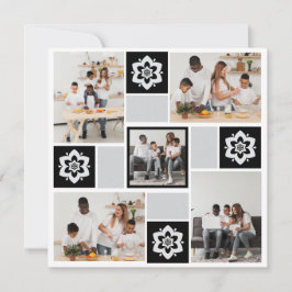 Ontwerp Je Eigen Bloemcollage met 5 Foto's Kaart
