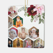 Ontwerp je eigen Bloemen 10 Fotocollage Keramisch Ornament (Links)