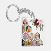 Ontwerp je eigen Bloemen 10 Fotocollage Sleutelhanger (Voorkant Links)