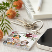 Ontwerp je eigen Bloemen 10 Fotocollage Sleutelhanger (Voorkant Rechts)