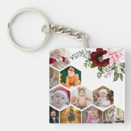 Ontwerp je eigen Bloemen 10 Fotocollage Sleutelhanger