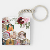 Ontwerp je eigen Bloemen 10 Fotocollage Sleutelhanger (Achterkant)