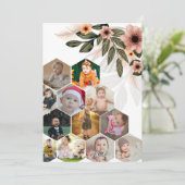 Ontwerp je eigen Bloemen 12 Fotocollage Bedankkaart (Staand voorkant)