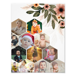 Ontwerp je eigen Bloemen 12 Fotocollage Foto Afdruk
