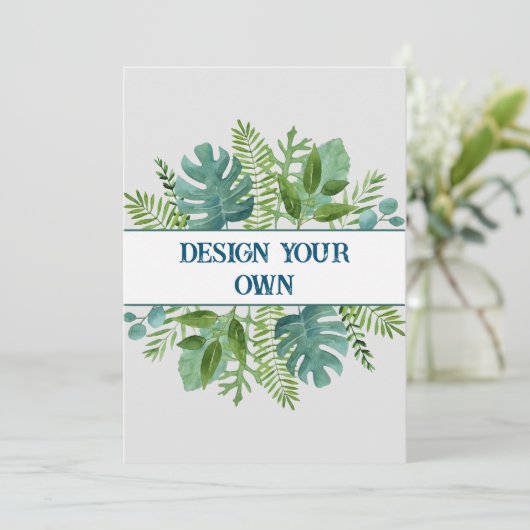 Ontwerp je eigen bloemen kaart (Staand voorkant)