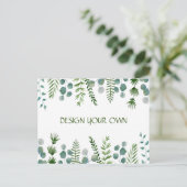 Ontwerp je eigen bloemen uitnodigingskaart uitnodiging briefkaart (Staand voorkant)