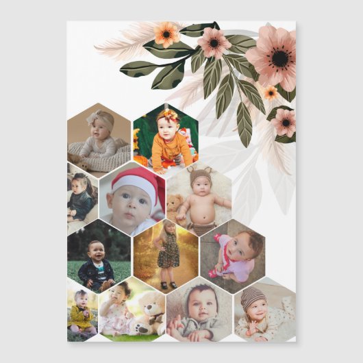 Ontwerp Je Eigen Bloemige 12 Foto Collage (Voorkant)