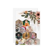 Ontwerp Je Eigen Bloemige 12 Foto Collage Kaart (Voorkant / Achterkant in situ)