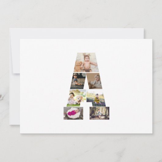 Ontwerp je eigen brief in een fotocollage aankondiging (Voorkant)