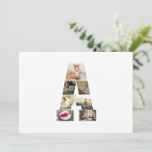 Ontwerp je eigen brief in een fotocollage aankondiging (Staand voorkant)