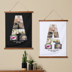 Ontwerp je eigen brief in een fotocollage hangend wandkleed