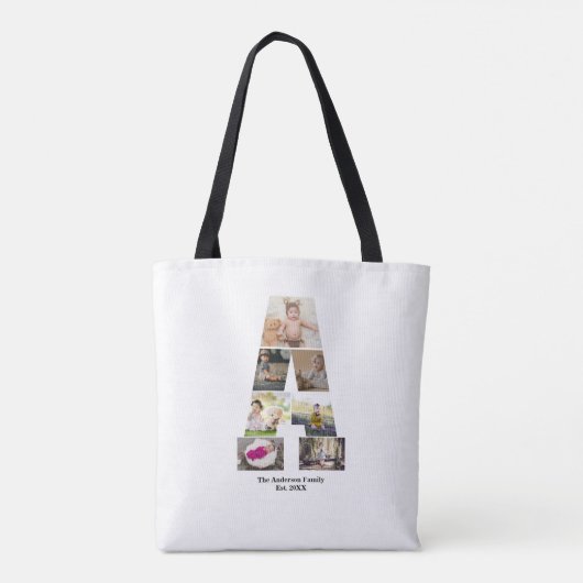 Ontwerp je eigen brief in een fotocollage tote bag (Achterkant)