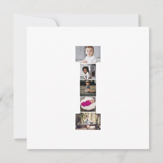 Ontwerp je eigen brief in fotocollage aankondiging (Voorkant)