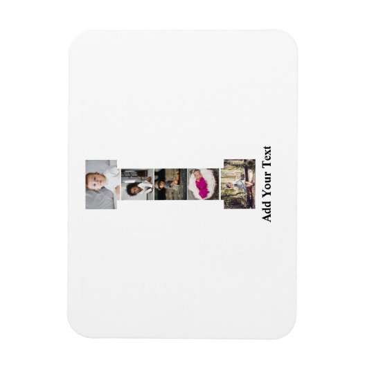 Ontwerp je eigen brief in fotocollage magneet (Verticaal)