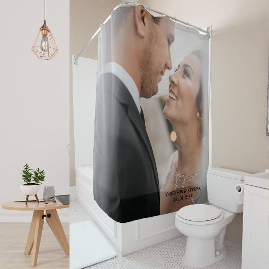 Ontwerp je eigen bruiloft foto douchegordijn