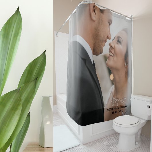 Ontwerp je eigen bruiloft foto douchegordijn