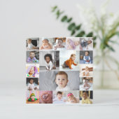 Ontwerp je eigen collage met 19 foto's kaart (Staand voorkant)