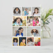 Ontwerp je eigen collage van 11 foto's kaart (Staand voorkant)