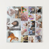 Ontwerp je eigen collage van 18 foto's wandkleed (Voorkant (horizontaal))