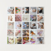Ontwerp je eigen collage van 25 foto's wandkleed (Voorkant (horizontaal))