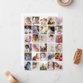 Ontwerp je eigen collage van 30 foto's notitiekaartje (Voorkant / Achterkant in situ)