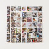 Ontwerp je eigen collage van 50 foto's wandkleed (Voorkant (horizontaal))