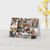 Ontwerp je eigen collage van 9 foto's kaart (Gele Bloem)