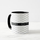 ontwerp je eigen coole moderne blk. mok met namen (Voorkant links)