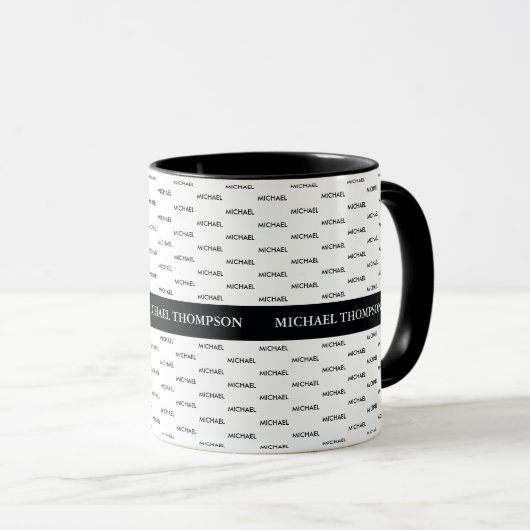 ontwerp je eigen coole moderne blk. mok met namen (Voorkant rechts)