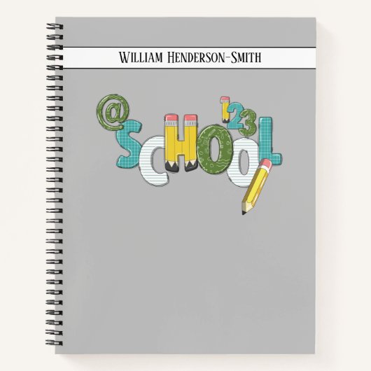 Ontwerp je eigen Custom School notities Bullet Gre Notitieboek (Voorkant)