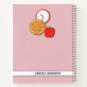 Ontwerp je eigen Custom School notities Lined Pink Notitieboek (Achterkant)