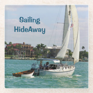 Ontwerp je eigen douanebakje herinneringen glazen onderzetter